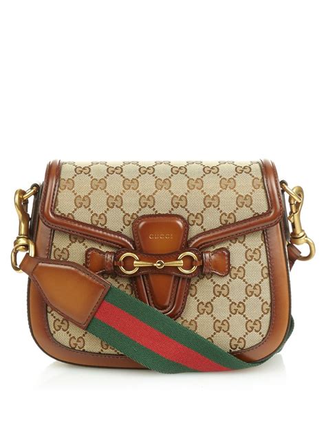 gucci vintage brown leather bag|vintage canvas shoulder bag Gucci.